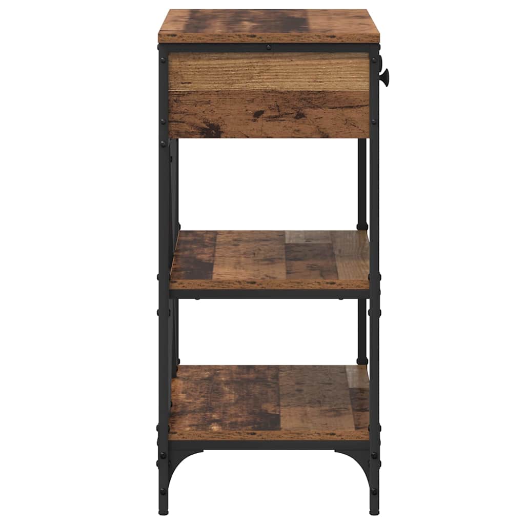 Console Table with Drawer with Shelf Other Brown Wood
