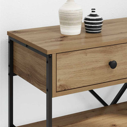 Console Table with Drawer with Shelf Other Brown Wood
