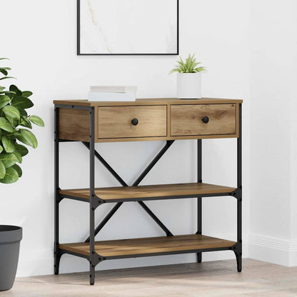 Console Table with Drawer with Shelf Other Brown Wood
