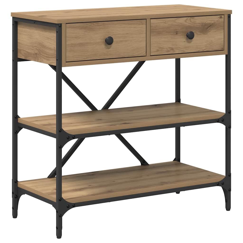 Console Table with Drawer with Shelf Other Brown Wood