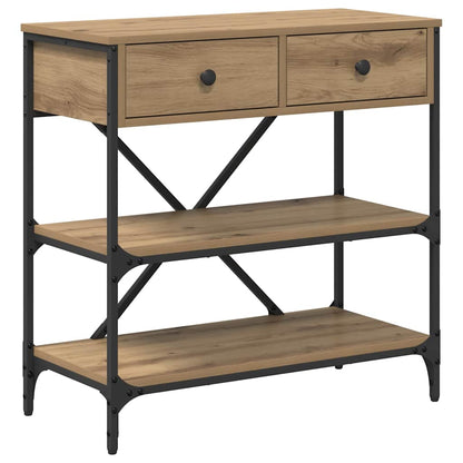 Console Table with Drawer with Shelf Other Brown Wood