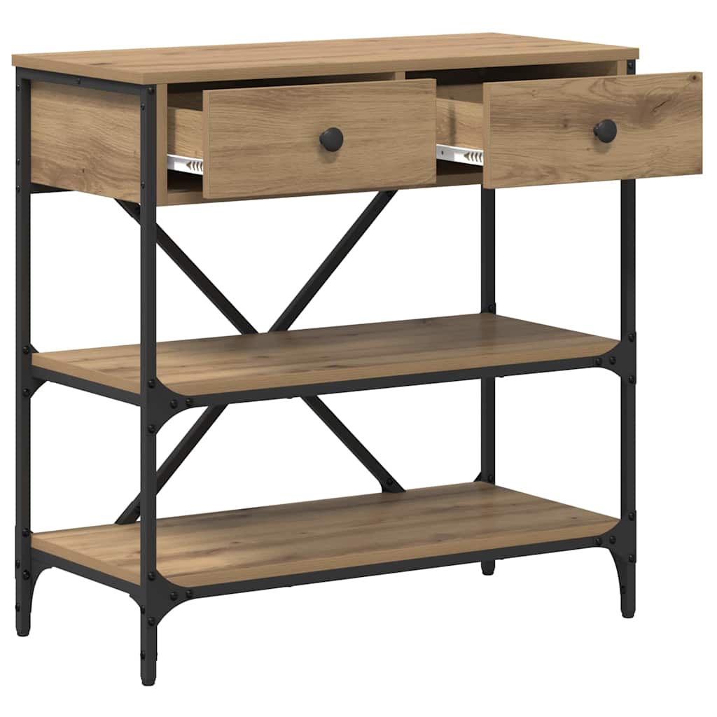 Console Table with Drawer with Shelf Other Brown Wood