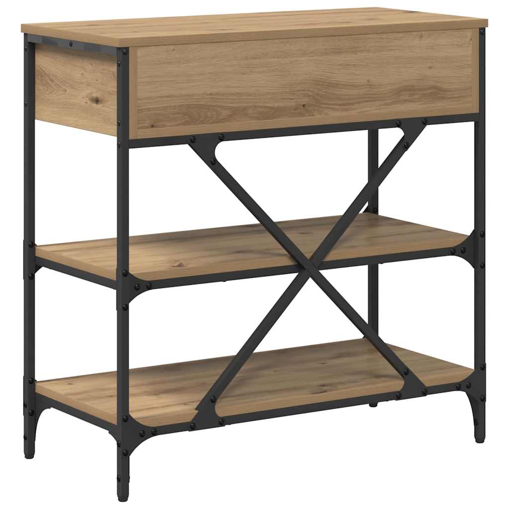 Console Table with Drawer with Shelf Other Brown Wood