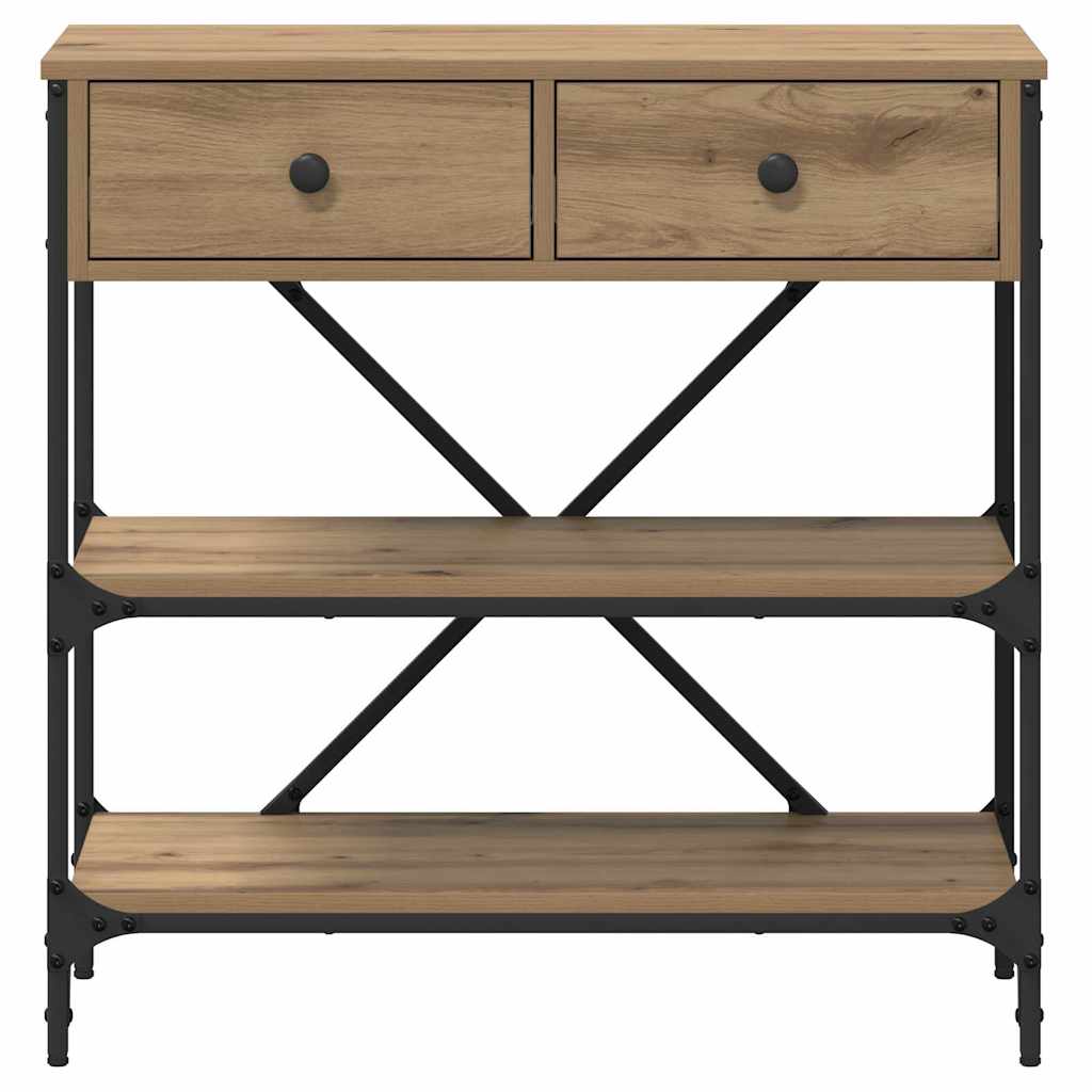 Console Table with Drawer with Shelf Other Brown Wood