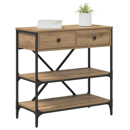 Console Table with Drawer with Shelf Other Brown Wood