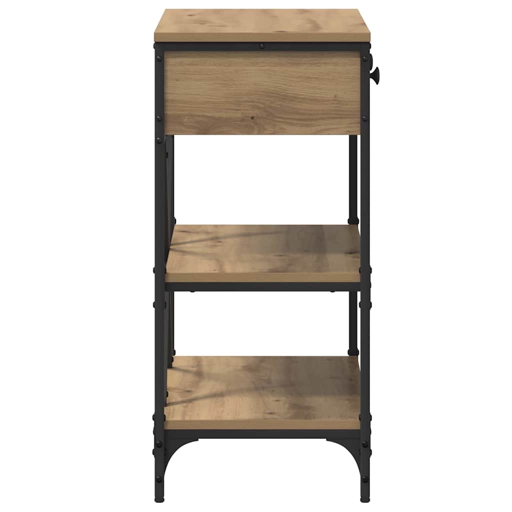 Console Table with Drawer with Shelf Other Brown Wood