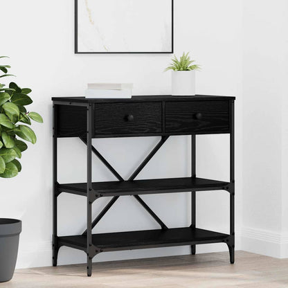 Console Table with Drawer with Shelf Other Black Wood