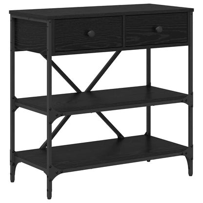 Console Table with Drawer with Shelf Other Black Wood