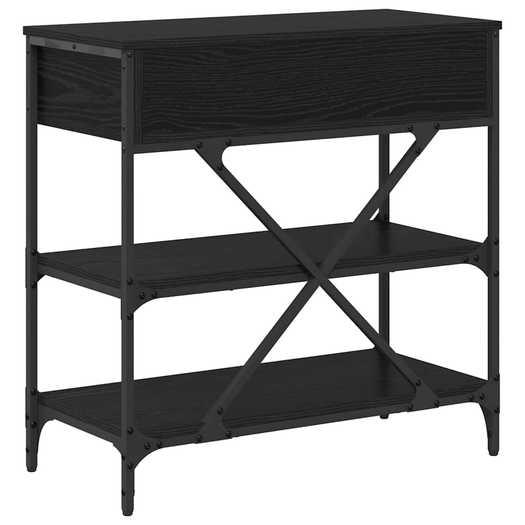 Console Table with Drawer with Shelf Other Black Wood