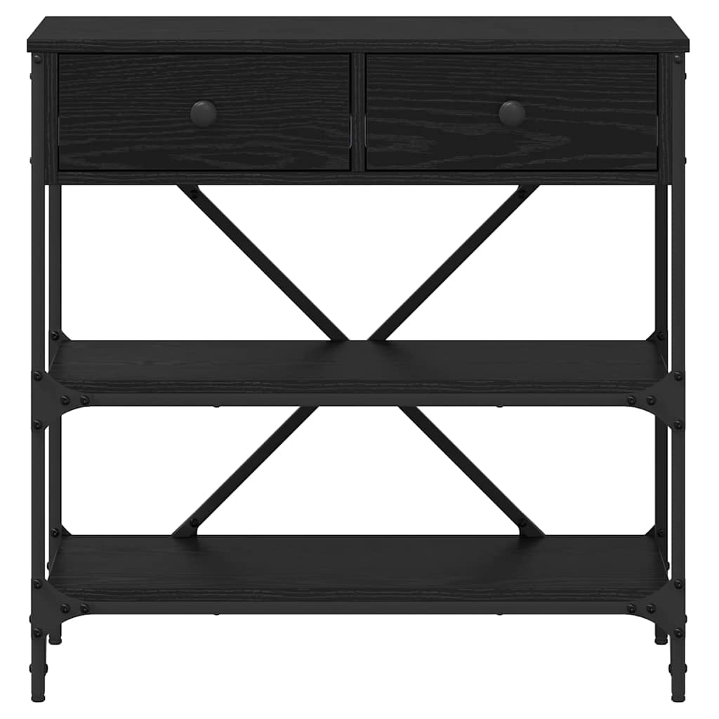 Console Table with Drawer with Shelf Other Black Wood