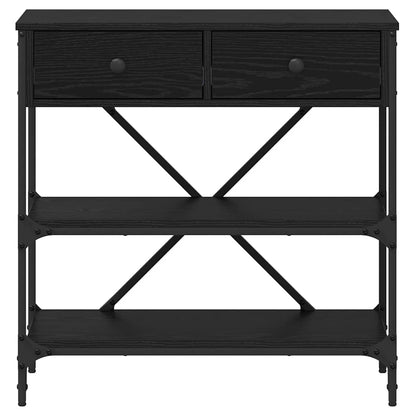 Console Table with Drawer with Shelf Other Black Wood
