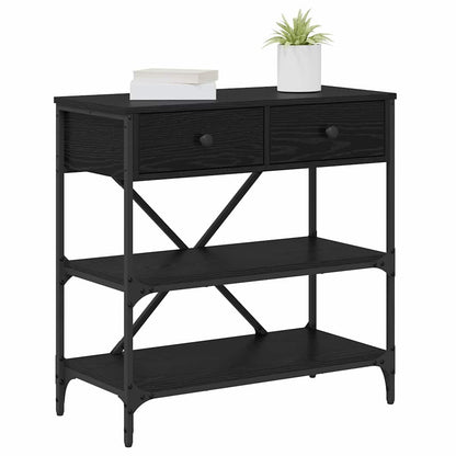 Console Table with Drawer with Shelf Other Black Wood
