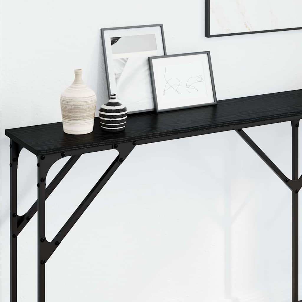 Console Table Black oak 180 x 23 x 75 cm