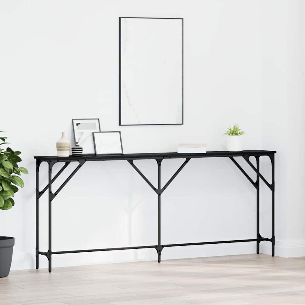 Console Table Black oak 180 x 23 x 75 cm