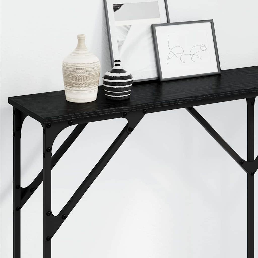 Console Table Black oak 140 x 23 x 75 cm