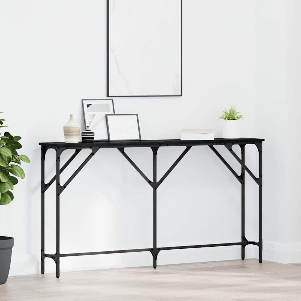 Console Table Black oak 140 x 23 x 75 cm