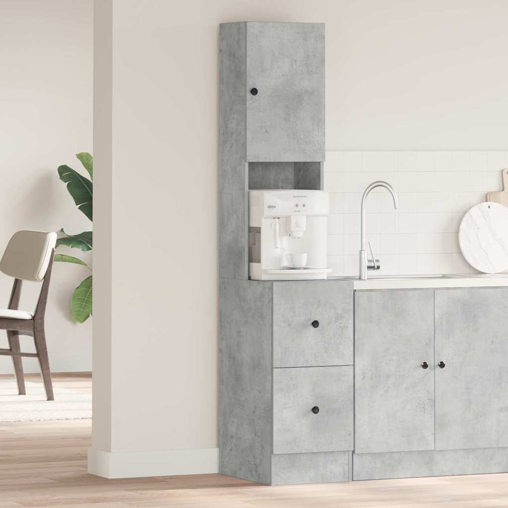 Kitchen Cabinet with Door Grey 35 x 50 x 180 cm Engineered wood