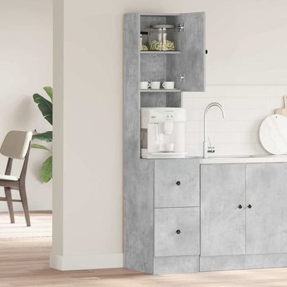 Kitchen Cabinet with Door Grey 35 x 50 x 180 cm Engineered wood