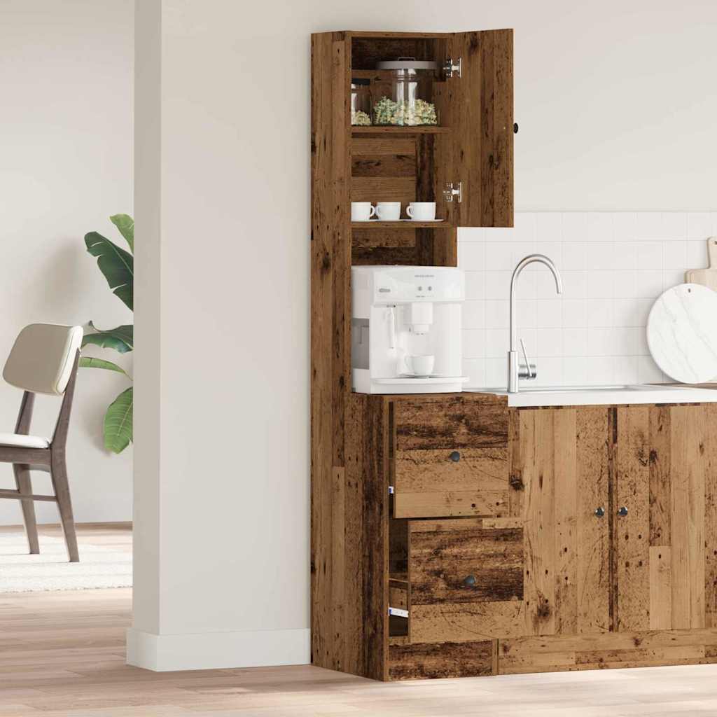 Kitchen Cabinet with Drawer with Shelf Old wood Engineered wood