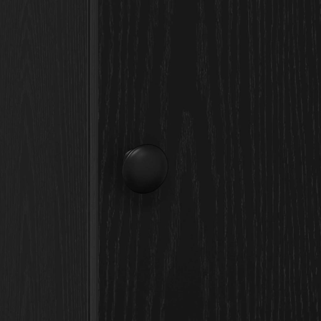 Kitchen Cabinet with Drawer with Door Black oak Engineered wood