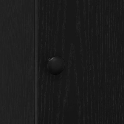 Kitchen Cabinet with Drawer with Door Black oak Engineered wood