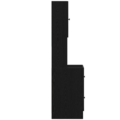 Kitchen Cabinet with Drawer with Door Black oak Engineered wood