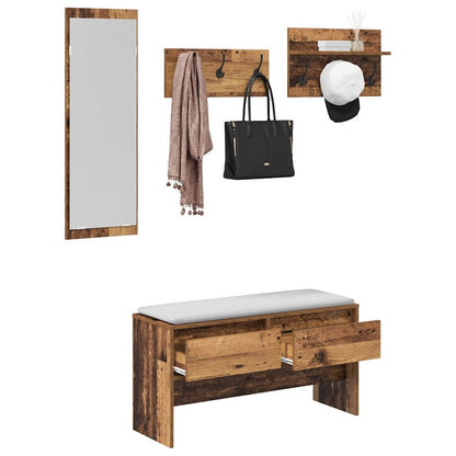 Hallway Furniture Set with Drawer Old wood 90 x 31 x 46.5 cm