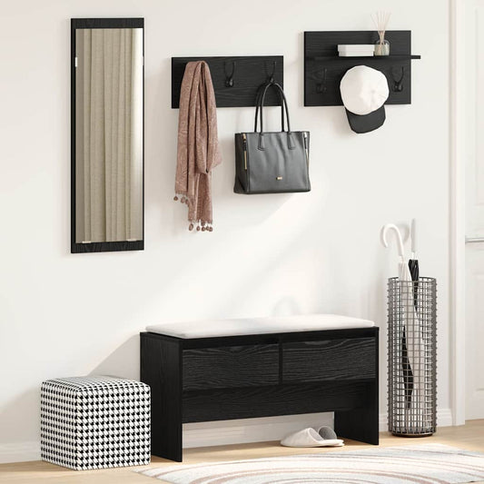 Hallway Furniture Set 4 pcs Old Wood 90 x 31 x 46.5 cm