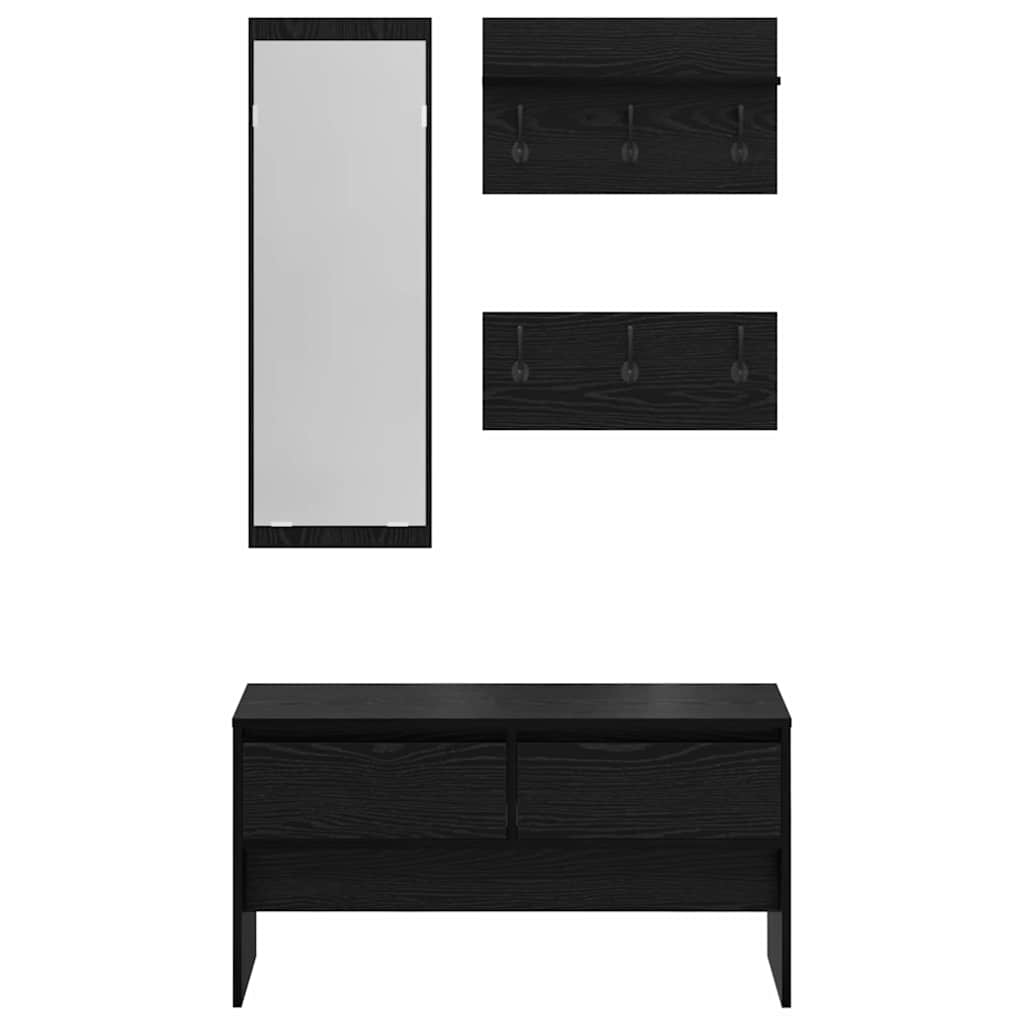 Hallway Furniture Set 4 pcs Old Wood 90 x 31 x 46.5 cm