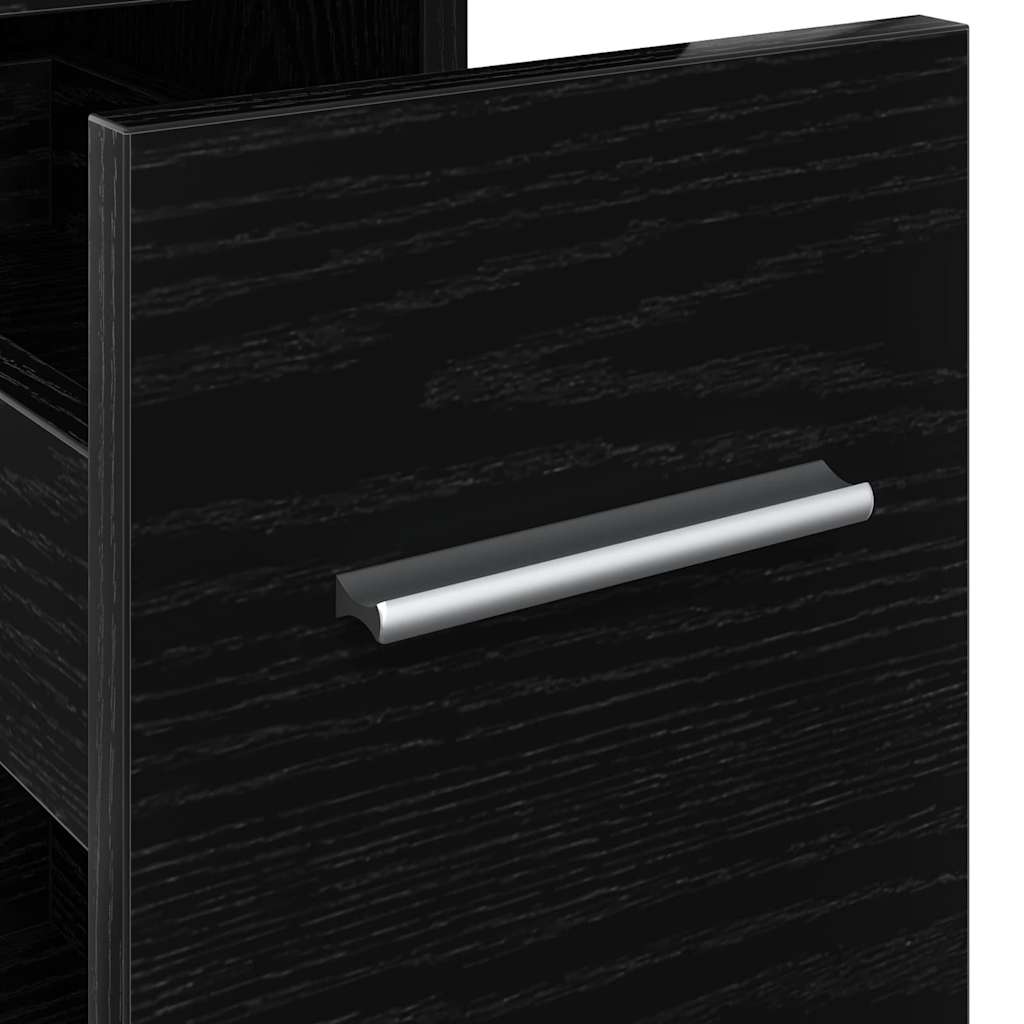 Bathroom Furniture Set Wall-mounted Black Oak 22 x 44 x 61.5 cm