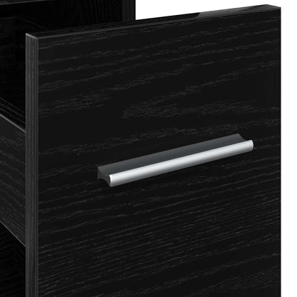 Bathroom Furniture Set Wall-mounted Black Oak 22 x 44 x 61.5 cm