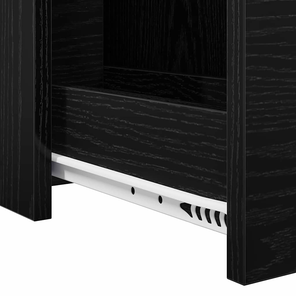 Bathroom Furniture Set Wall-mounted Black Oak 22 x 44 x 61.5 cm