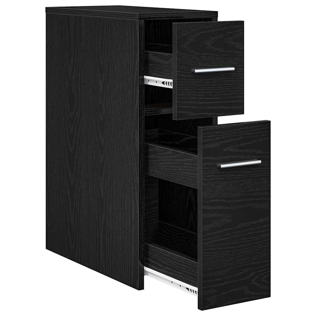 Bathroom Furniture Set Wall-mounted Black Oak 22 x 44 x 61.5 cm