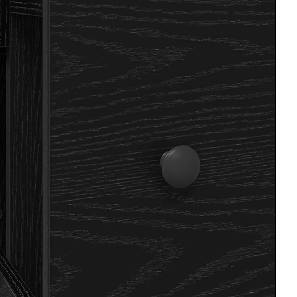 Bathroom Furniture Set Wall-mounted Black Oak 80 x 18 x 60 cm