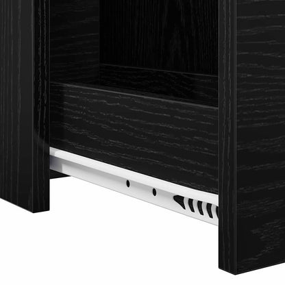Bathroom Furniture Set Wall-mounted Black Oak 80 x 18 x 60 cm