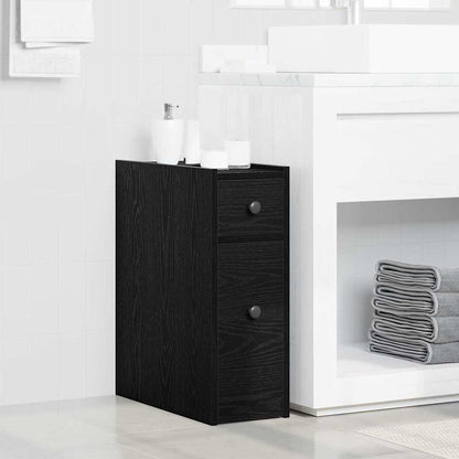 Bathroom Furniture Set Wall-mounted Black Oak 80 x 18 x 60 cm