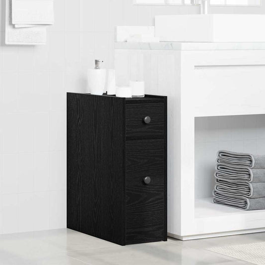 Bathroom Furniture Set Wall-mounted Black Oak 80 x 18 x 60 cm