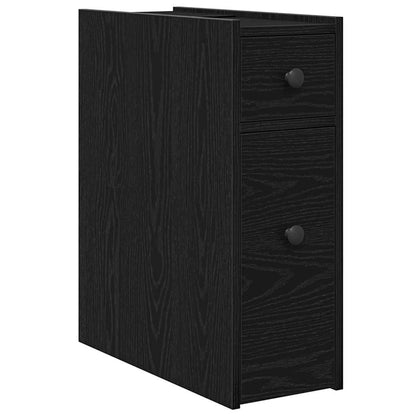 Bathroom Furniture Set Wall-mounted Black Oak 80 x 18 x 60 cm
