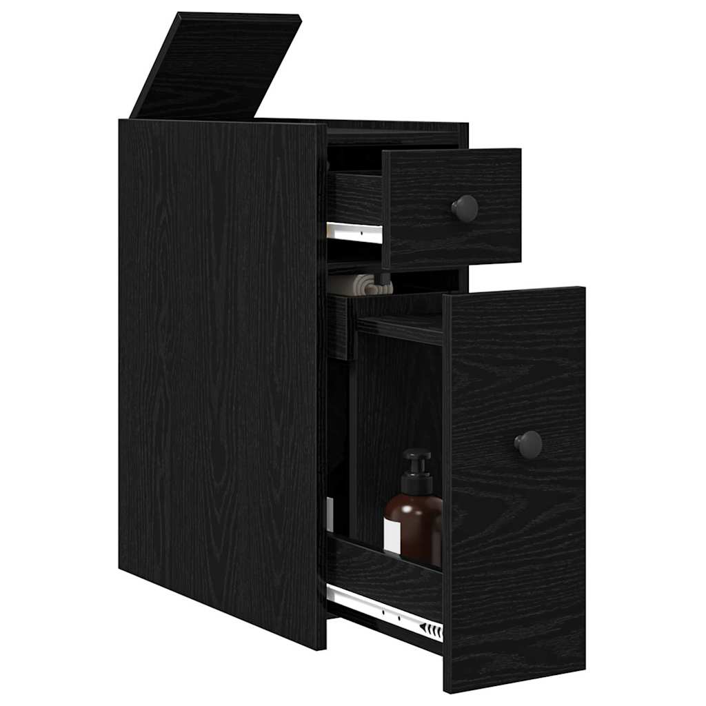 Bathroom Furniture Set Wall-mounted Black Oak 80 x 18 x 60 cm