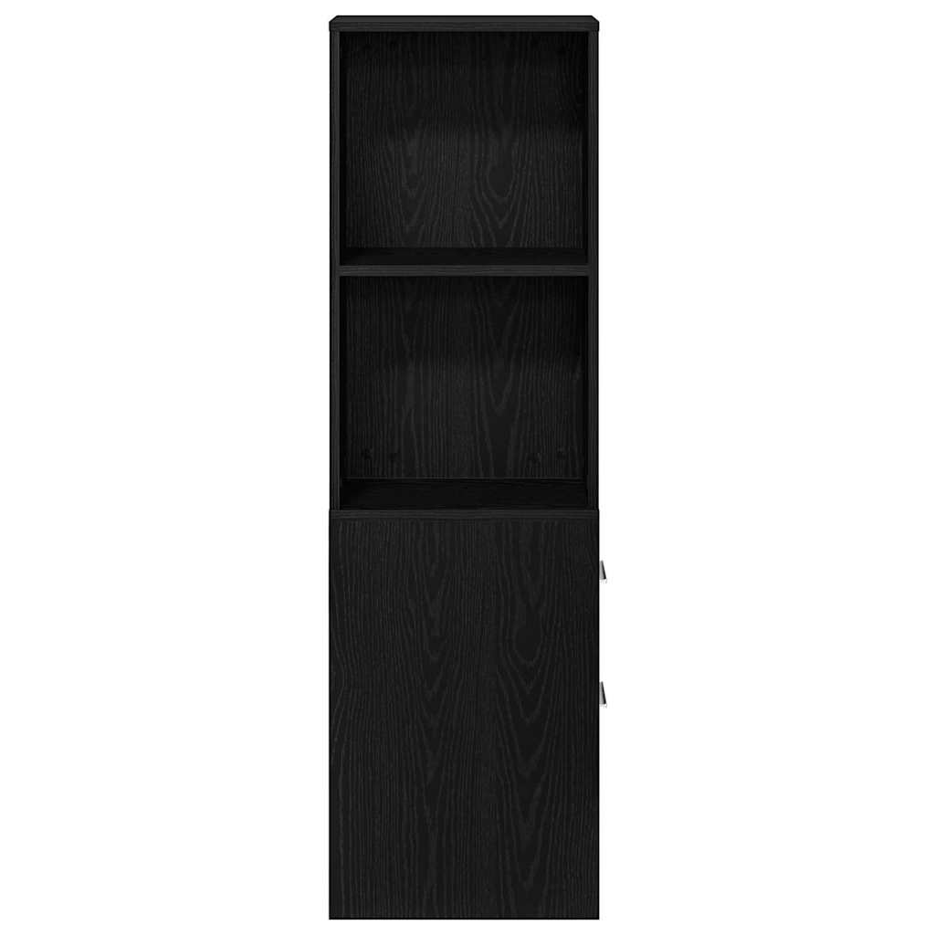 Bathroom Furniture Set Wall-mounted Black Oak 22 x 41 x 135 cm