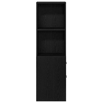 Bathroom Furniture Set Wall-mounted Black Oak 22 x 41 x 135 cm