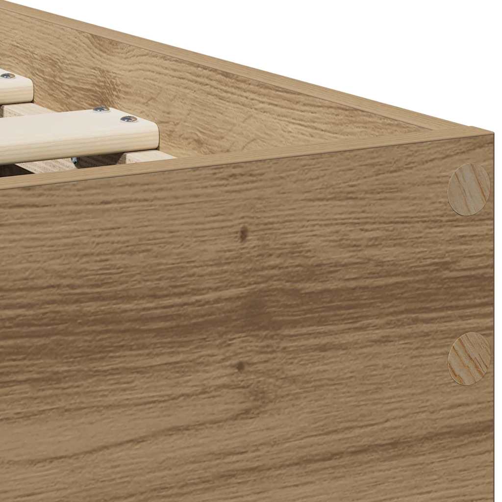Bed Frame Artisan oak 90 x 200 cm Engineered Wood