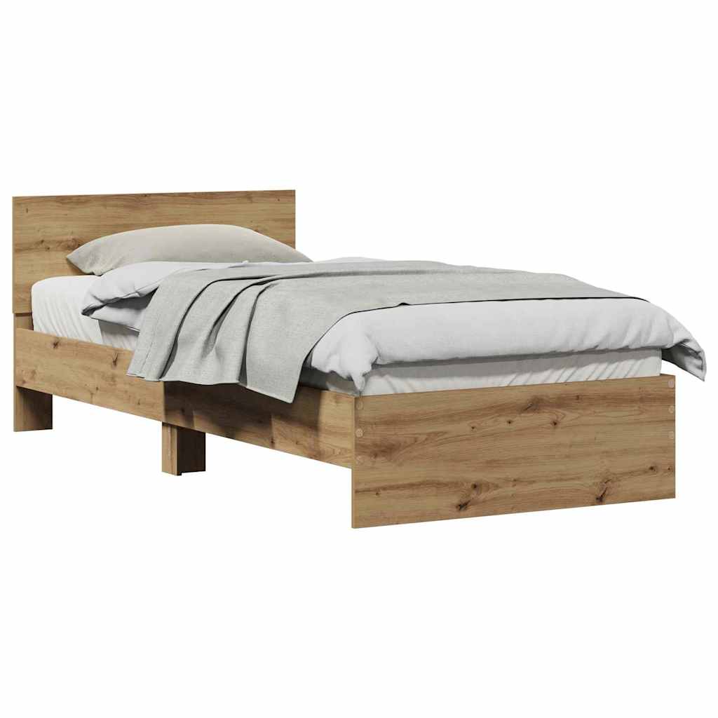 Bed Frame Artisan oak 90 x 200 cm Engineered Wood