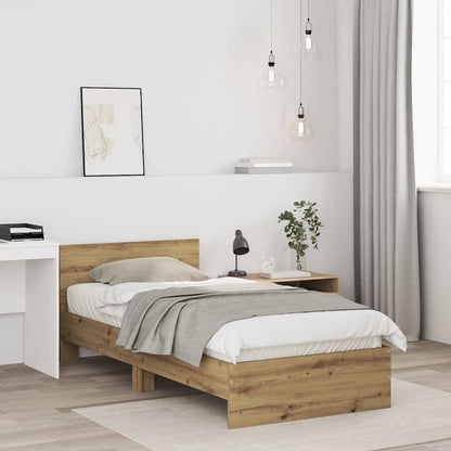 Bed Frame Artisan oak 90 x 190 cm Engineered Wood