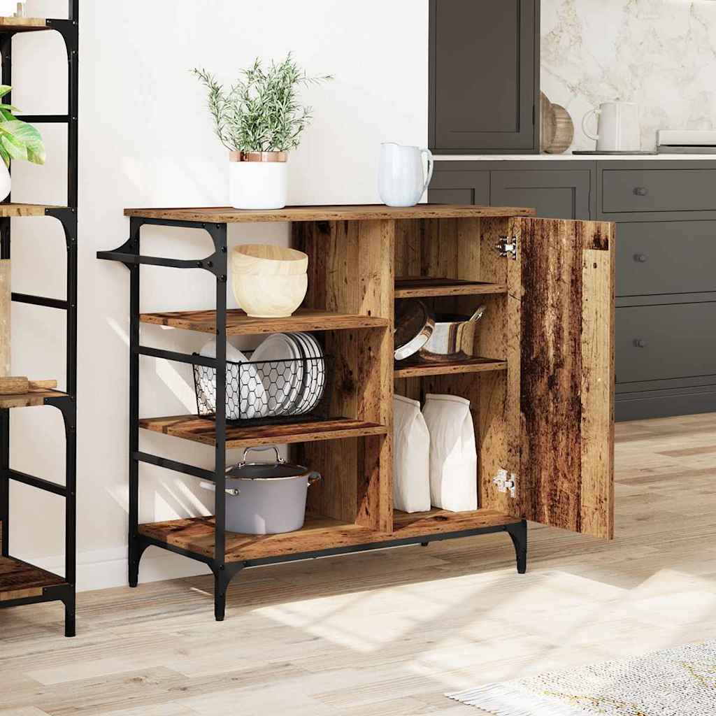Kitchen Trolley Old wood 87.5 x 38.5 x 84.5 cm Engineered wood