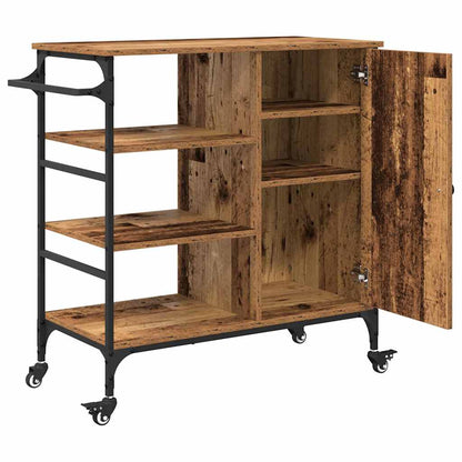 Kitchen Trolley Old wood 87.5 x 38.5 x 84.5 cm Engineered wood