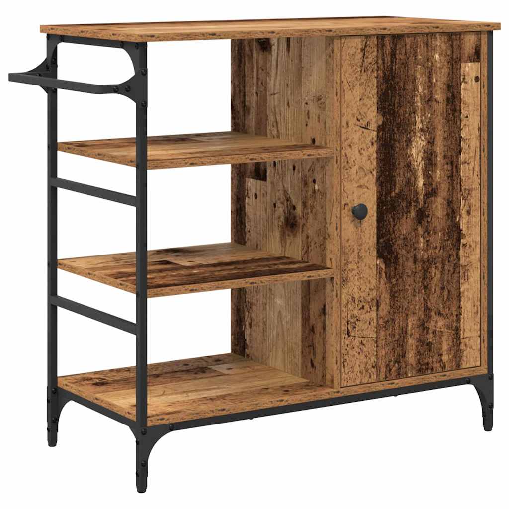 Kitchen Trolley Old wood 87.5 x 38.5 x 84.5 cm Engineered wood