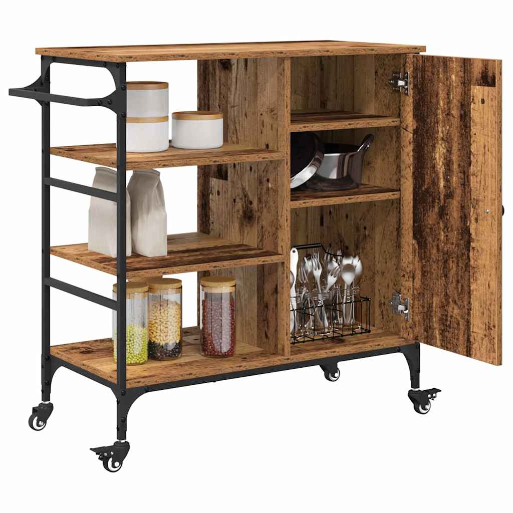 Kitchen Trolley Old wood 87.5 x 38.5 x 84.5 cm Engineered wood