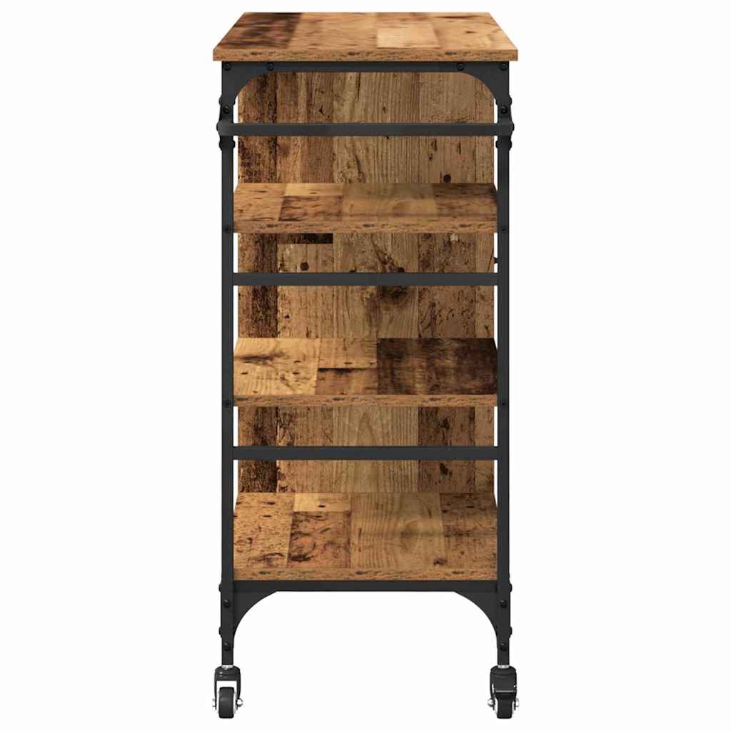 Kitchen Trolley Old wood 87.5 x 38.5 x 84.5 cm Engineered wood