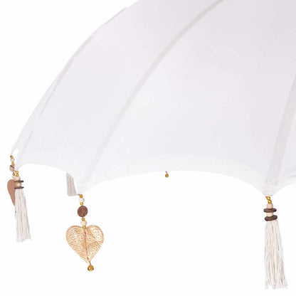 Balinese Parasol 260 Cream 210-220 cm Cotton and solid wood